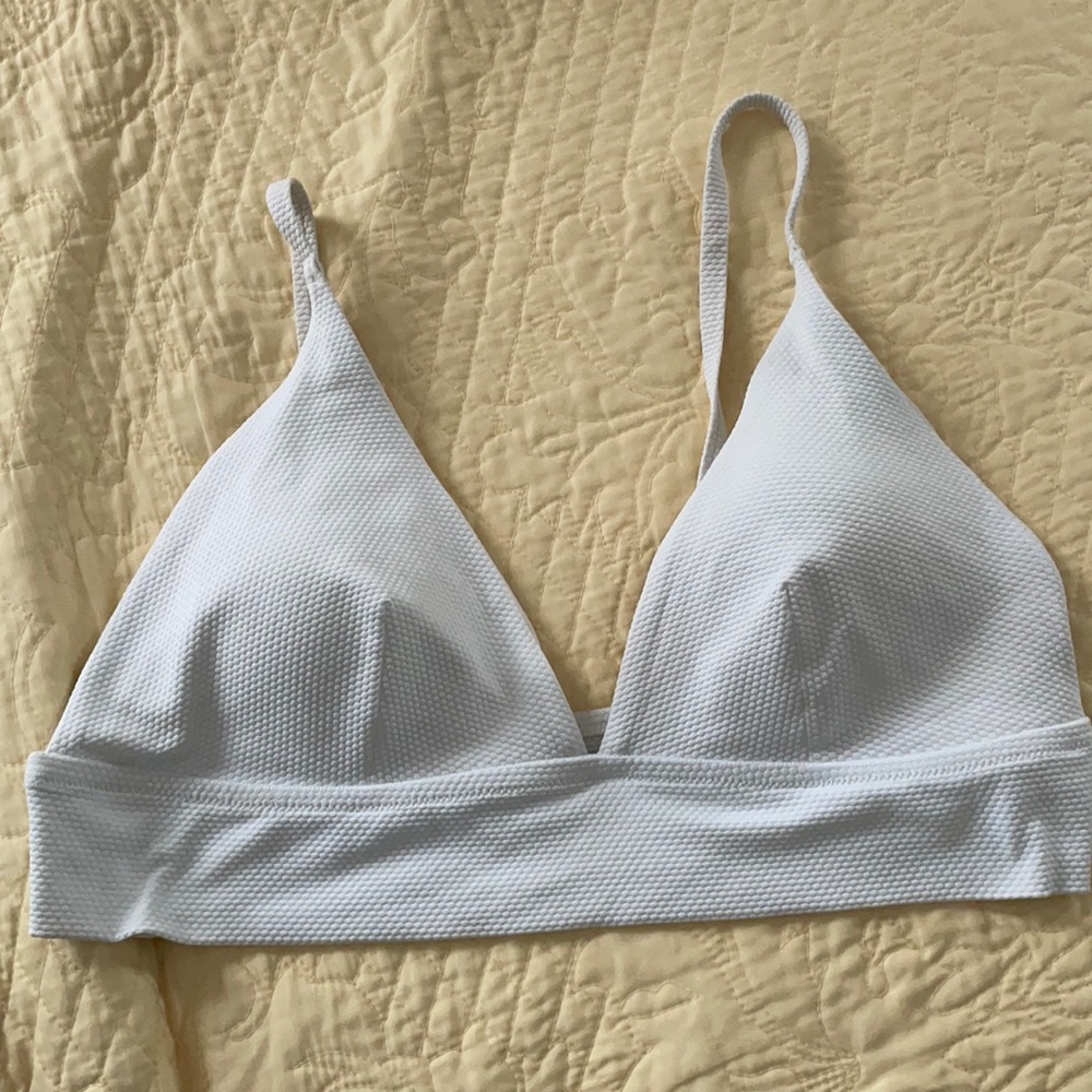 Aerie AE White Bikini Top